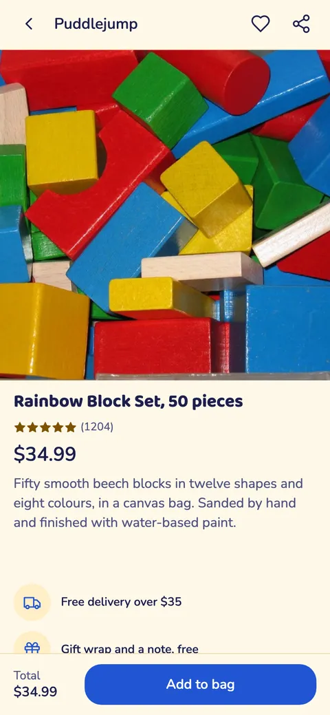 Playroom theme product screen